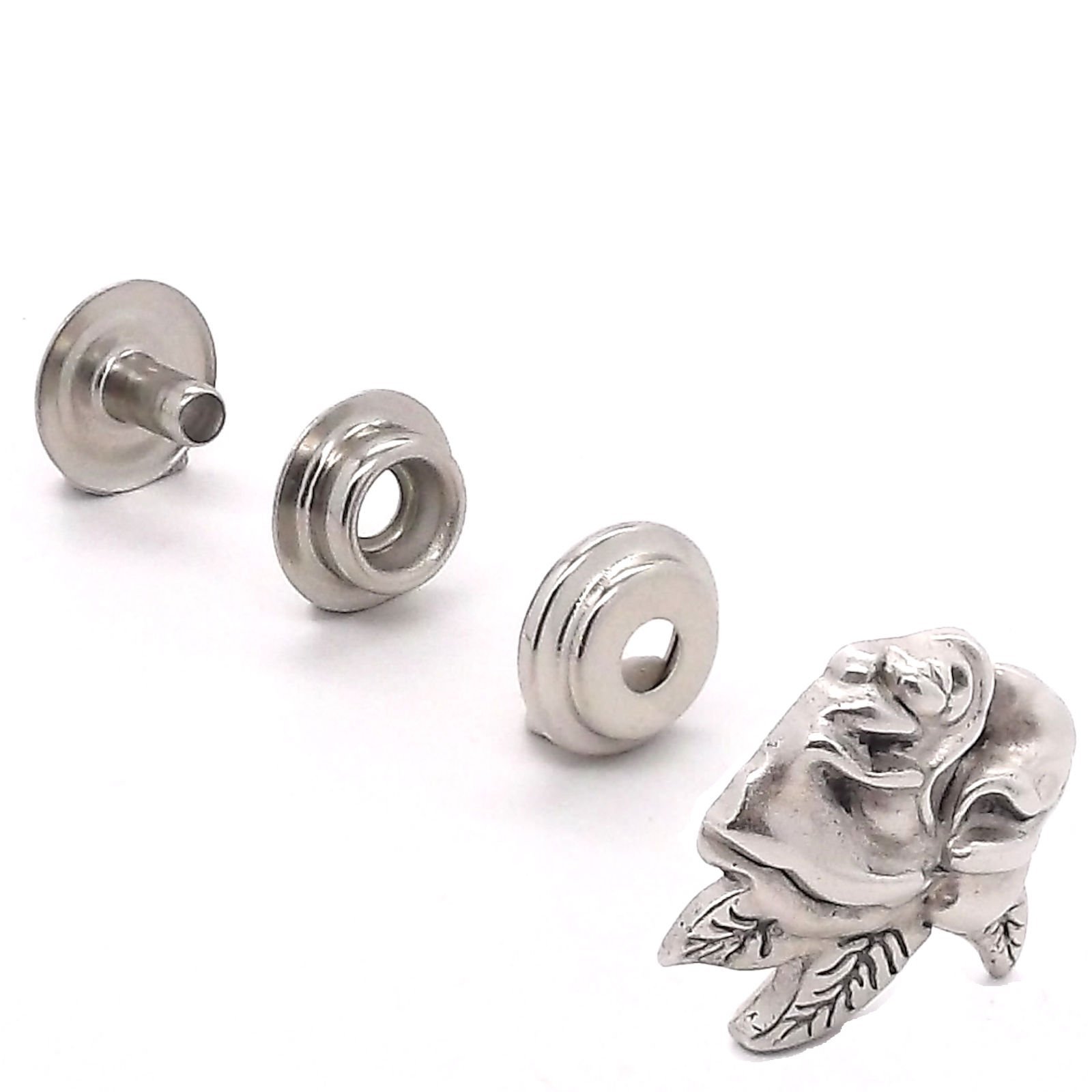 Amazon.com: Rose Flower Nickel Concho Snap Cap – 1